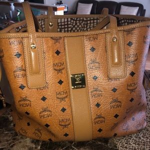 Large MCM reversible tote